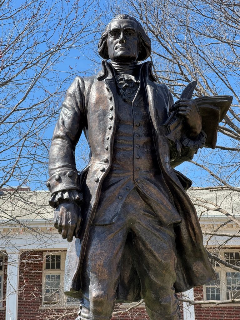 Thomas Jefferson sculpture at Wichita State University