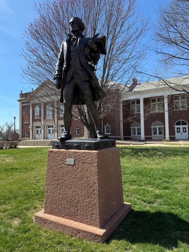 Thomas Jefferson in scuplture collection at Wichita State University
