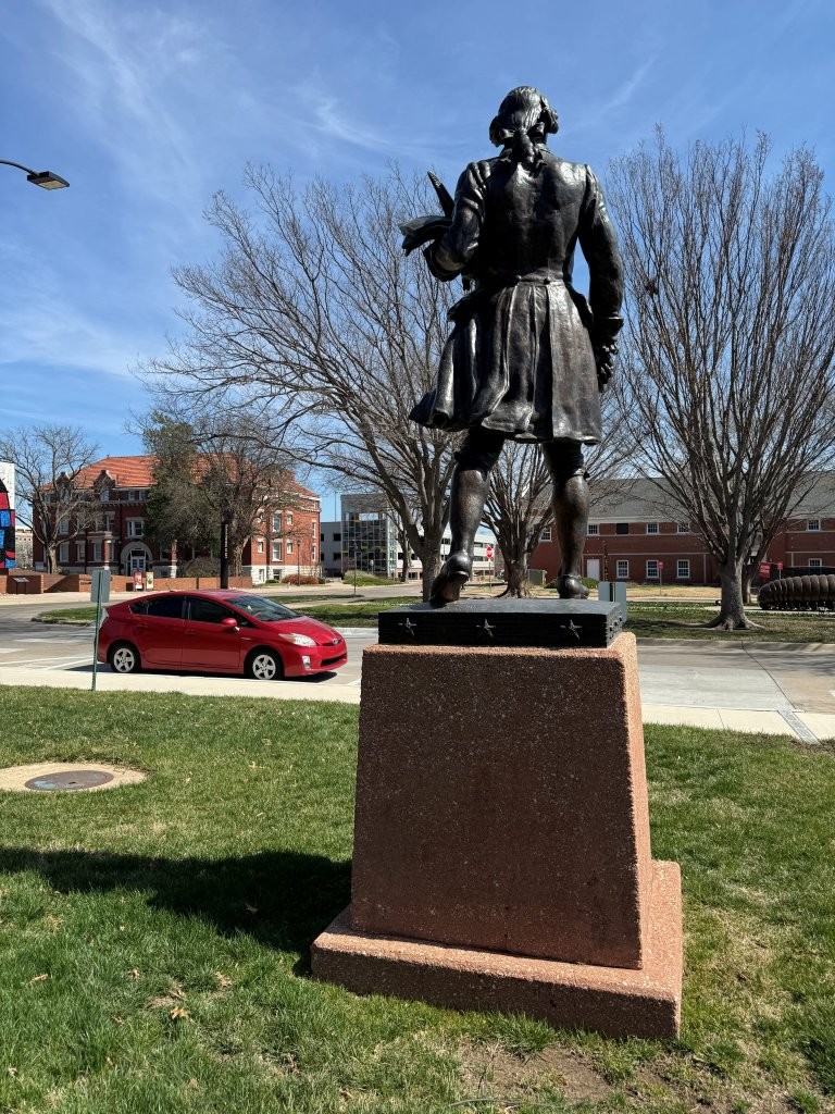 Thomas Jefferson monument at Wichita State University
