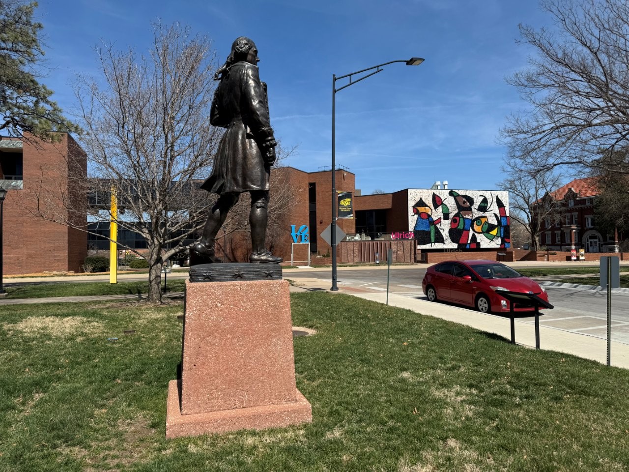 Thomas Jefferson memorial at Wichita State University