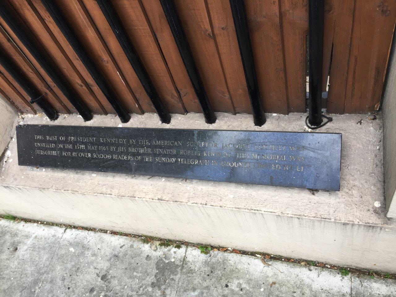 John F. Kennedy bust in London