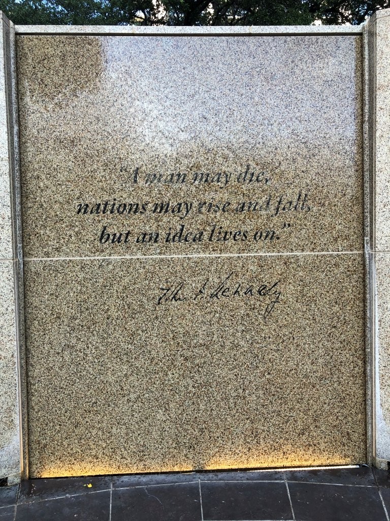 John F. Kennedy tribute in Ft. Worth, Texas