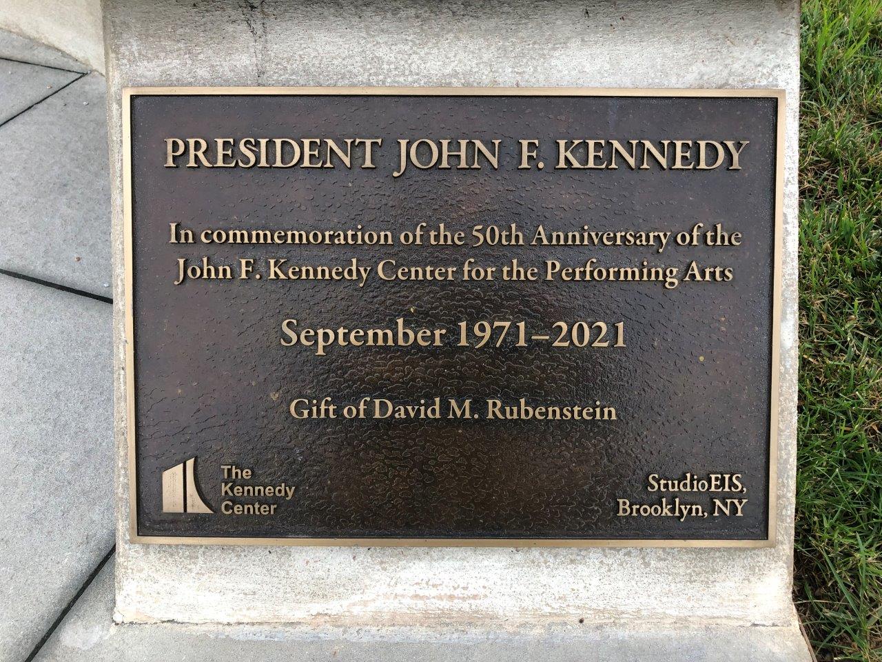 John F. Kennedy Statue at Kennedy Center for Performing Arts in Washington