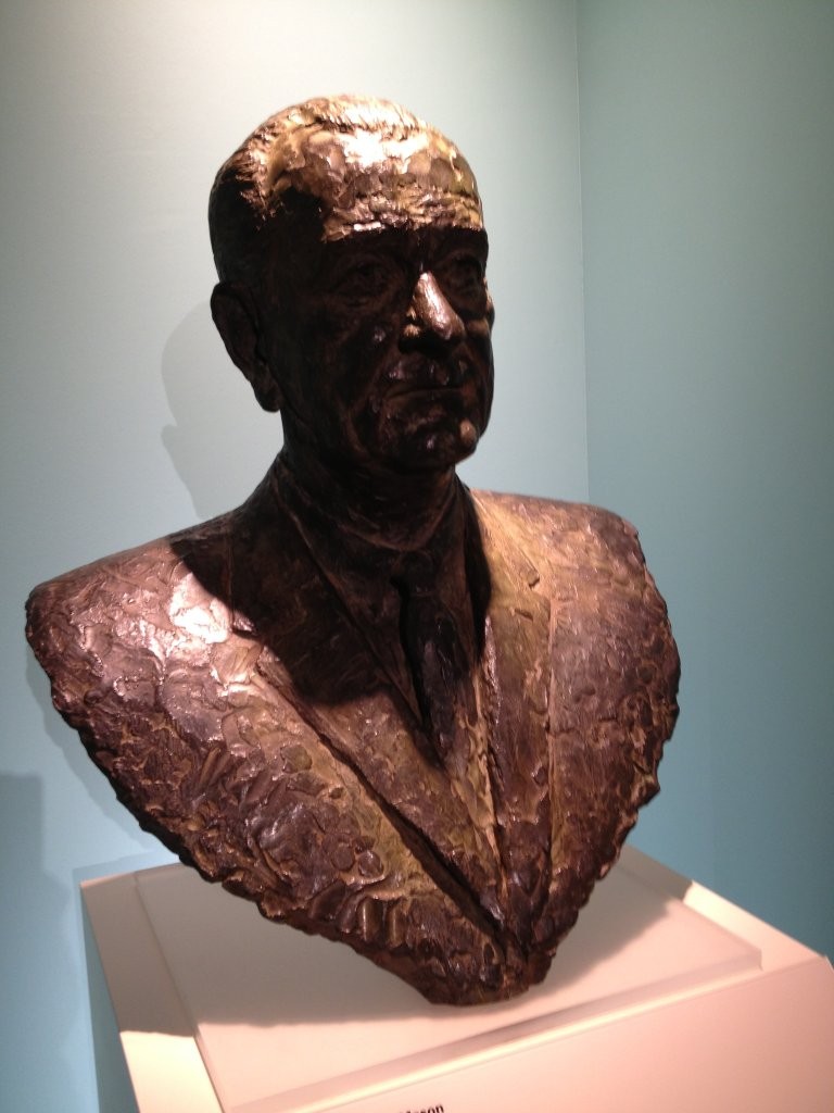 Lyndon Johnson bust at LBJ library in Austin, Texas