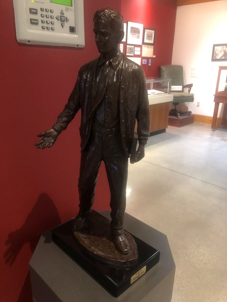 Lyndon B. Johnson statue at the LBJ Museum in San Marcos, Texas at Texas State University