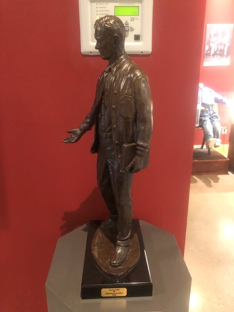 Lyndon B. Johnson statue at LBJ Museum  in San Marcos, Texas