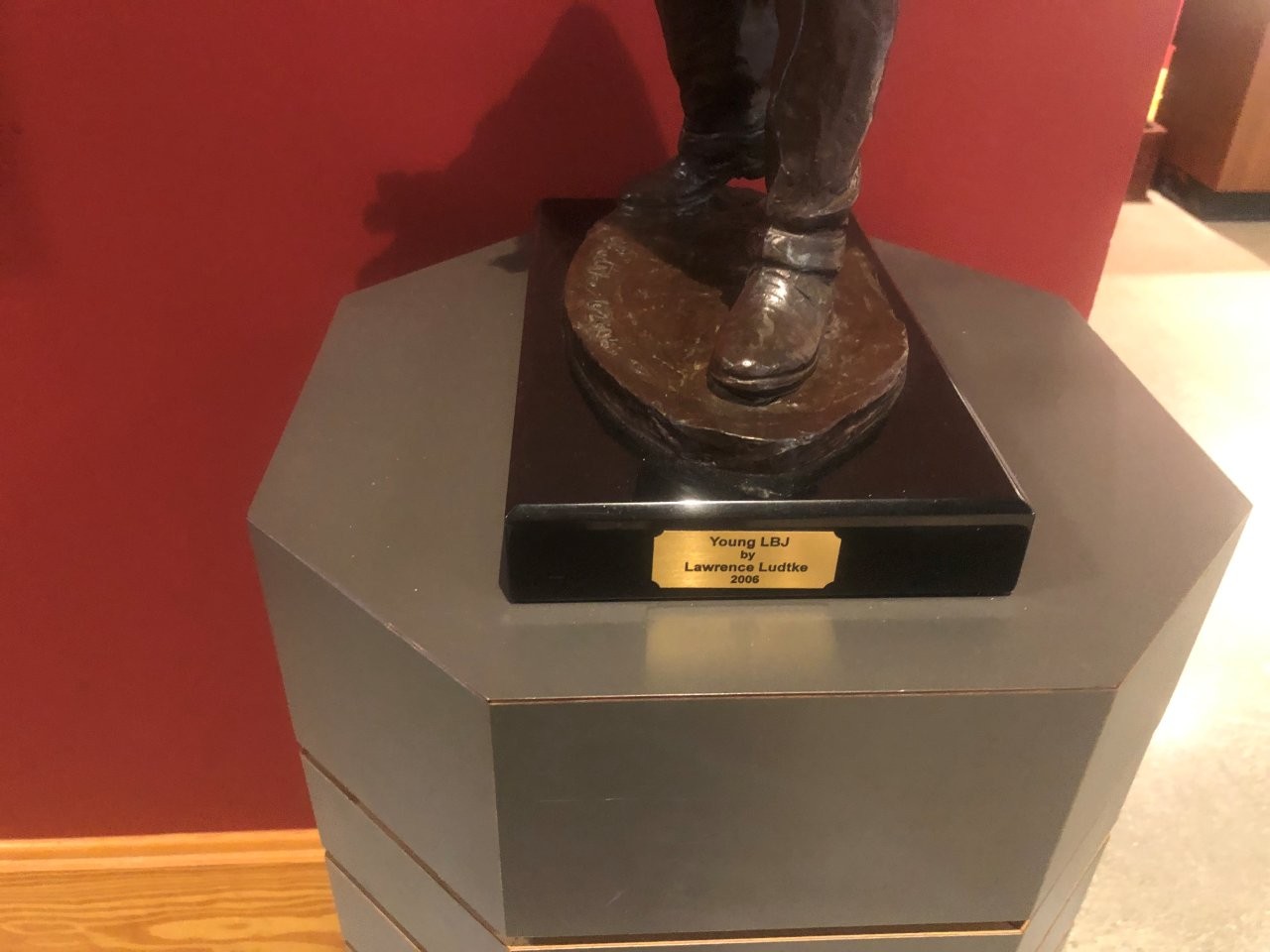 Lyndon B. Johnson statue at LBJ Museum 