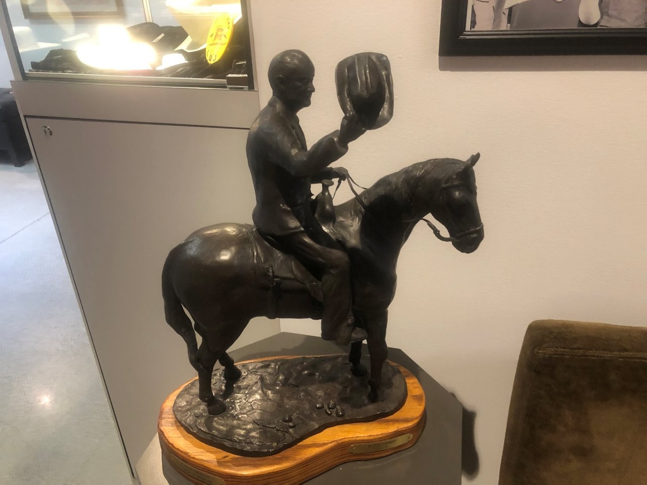 Lyndon B. Johnson equestrian statue at LBJ Museum in San Marcos, Texas