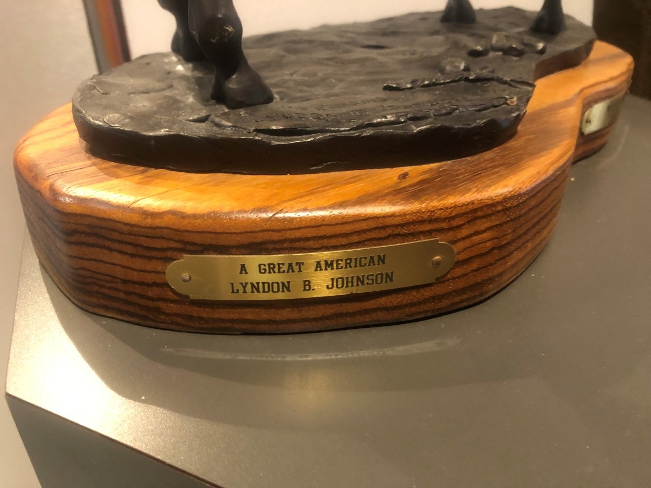 Lyndon B. Johnson equestrian statue at LBJ Museum in San Marcos, Texas