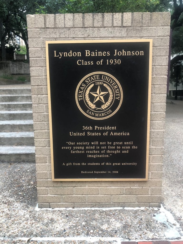 Lyndon B. Johnson statue in San Marcos, Texas