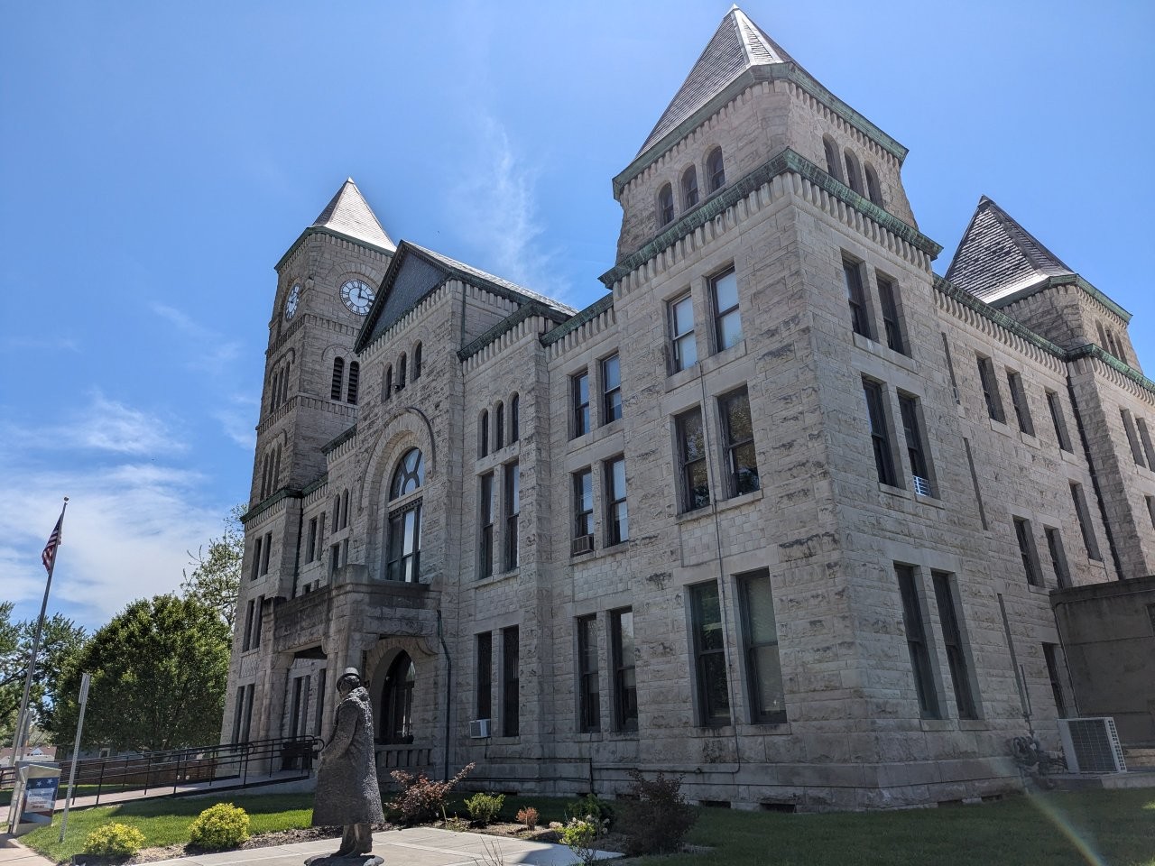 Abraham Lincoln Statue in Atchison, Kansas at County Court House