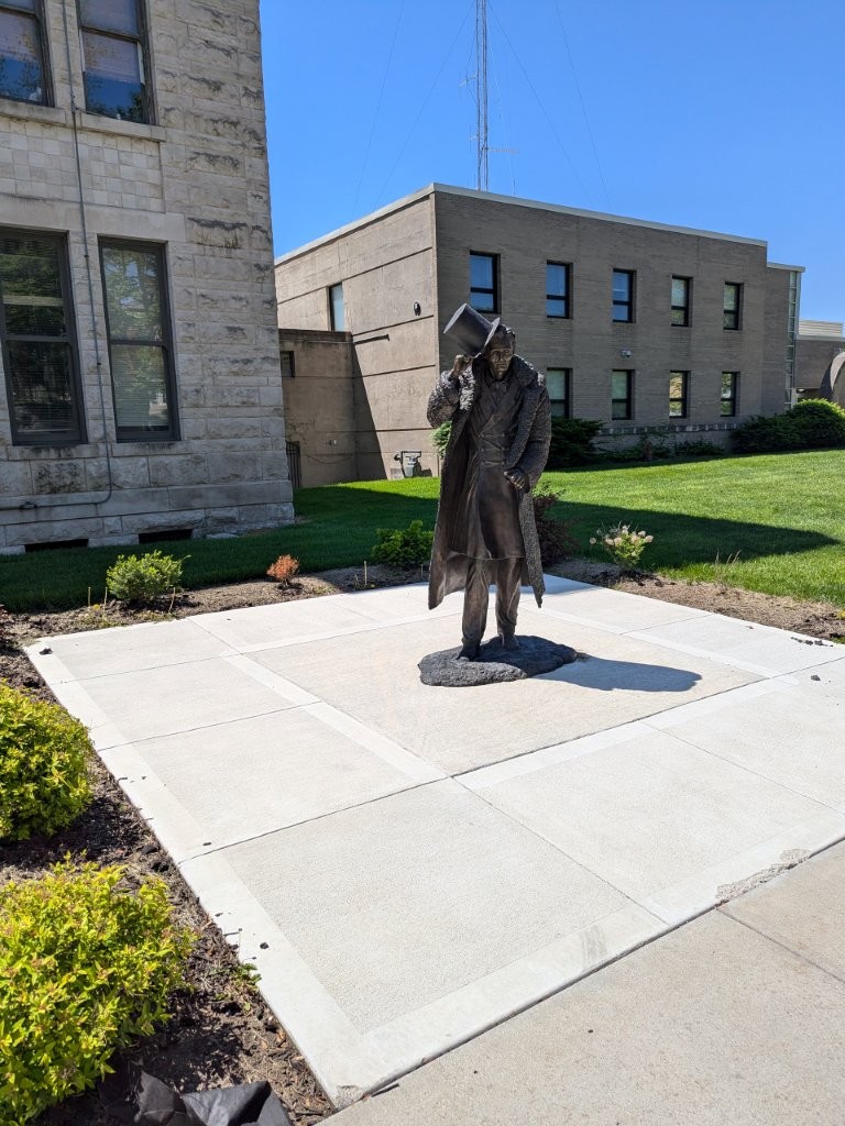 Abraham Lincoln Statue at Atchison County Courthouse in Atchison, Kansas