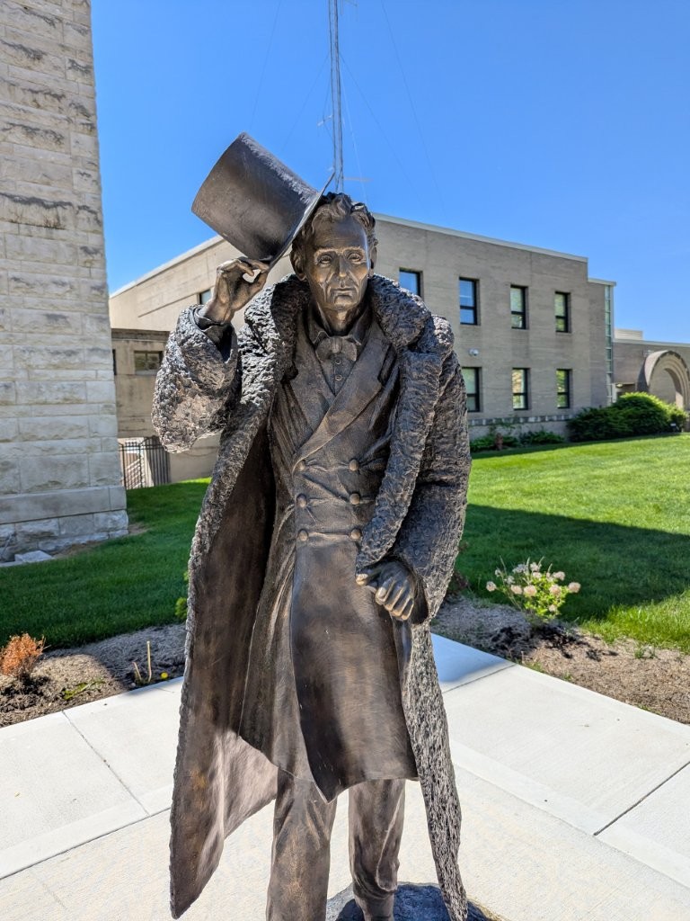Abraham Lincoln Statue at courthouse in Atchison County, Kansas