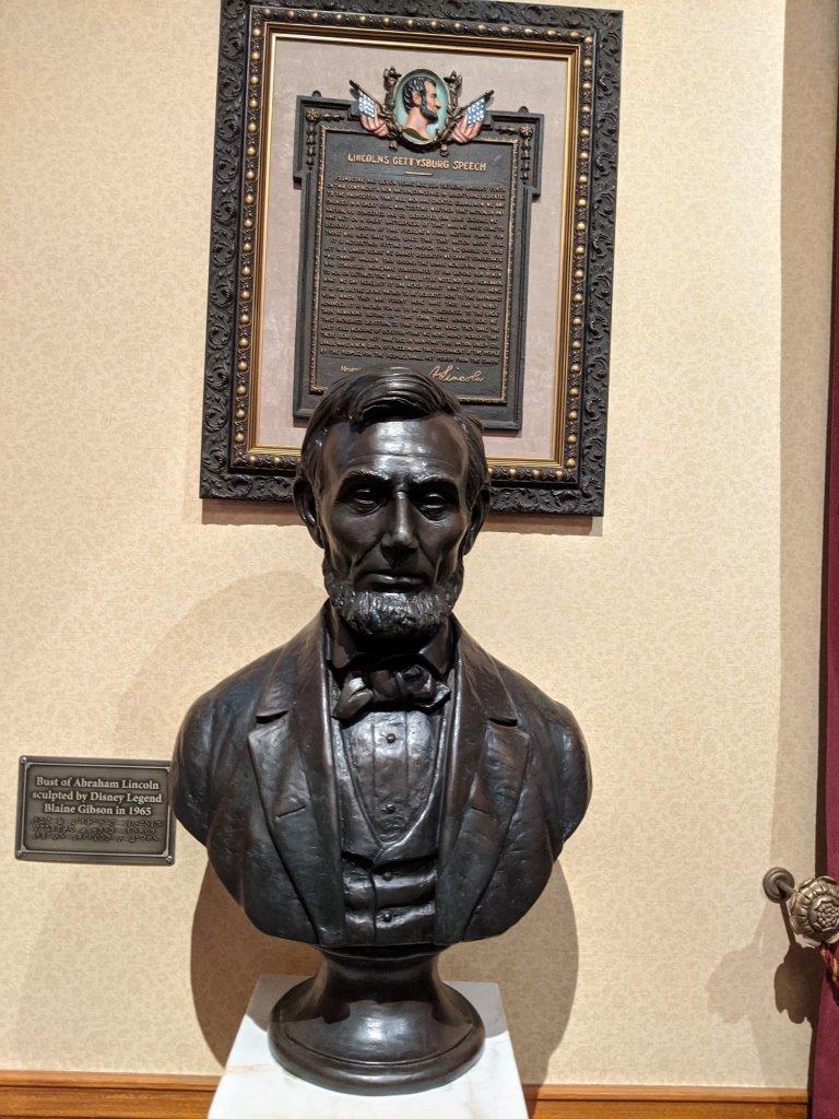 Lincoln bust at Disneyland