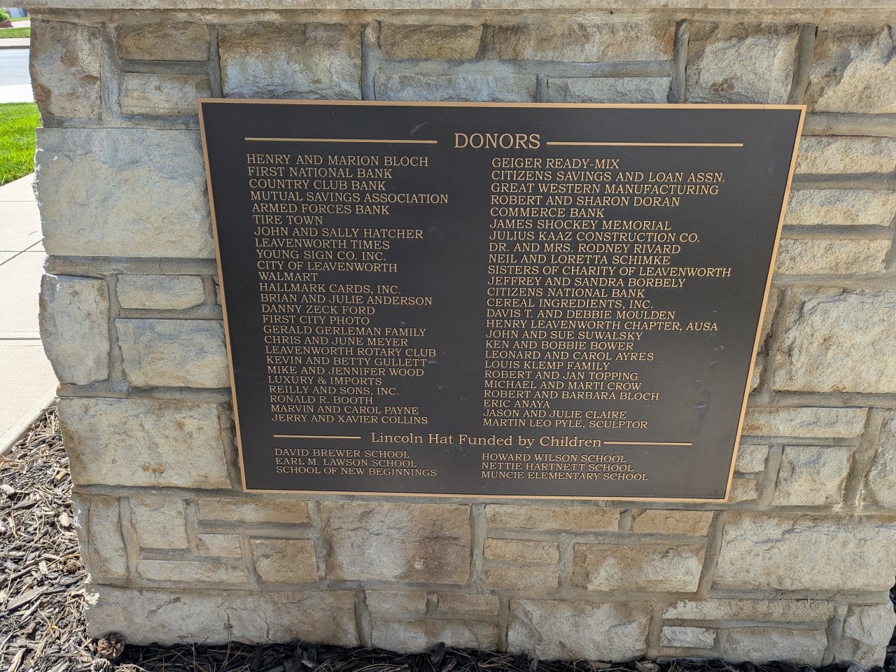 Abraham Lincoln Statue at City Hall in Leavenworth, Kansas