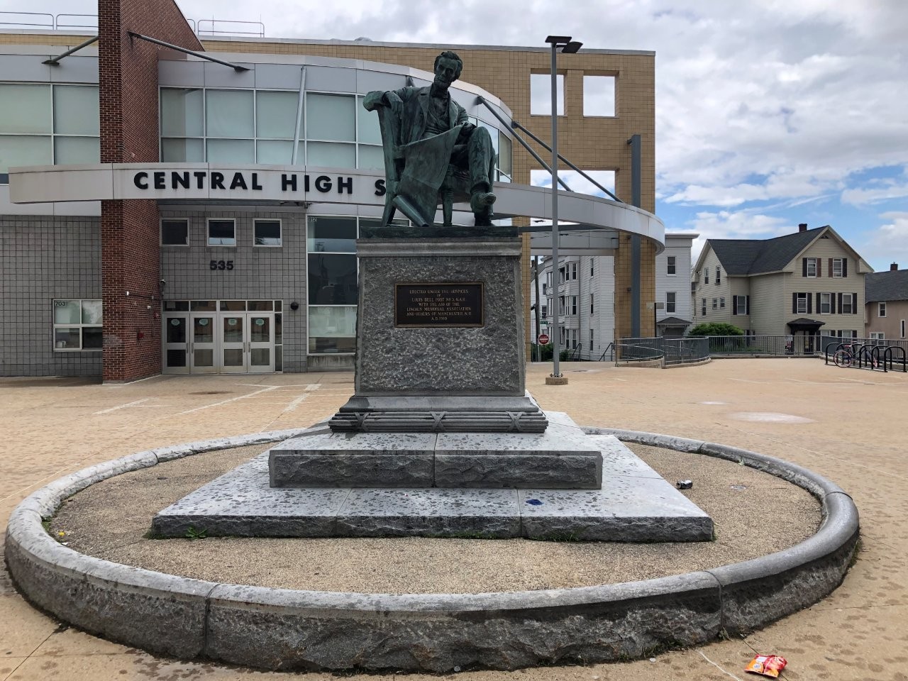 Abraham Lincoln Statue at Manchester Central High School