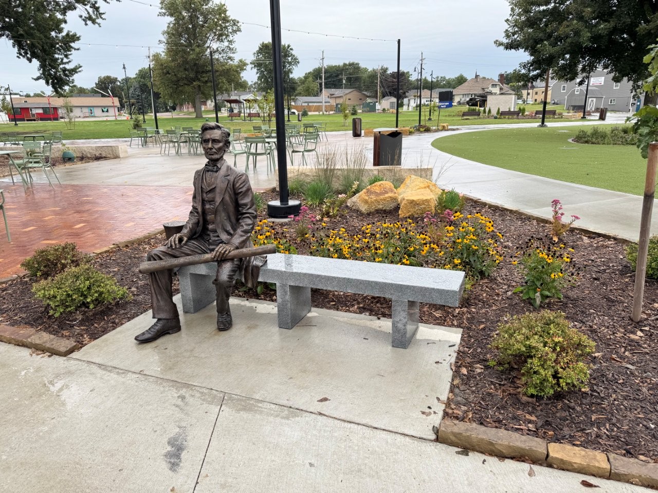Abraham Lincoln Sculpture at the City Park in Papillion, Nebraska