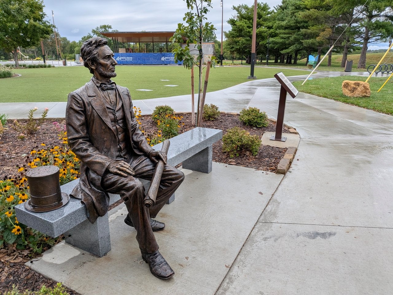 Abraham Lincoln Memorial at the City Park in Papillion, Nebraska