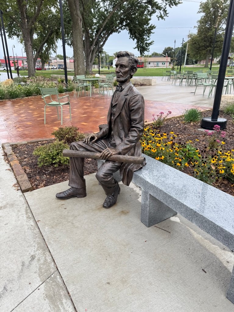 Abraham Lincoln Statue at City Park in Papillion, Nebraska
