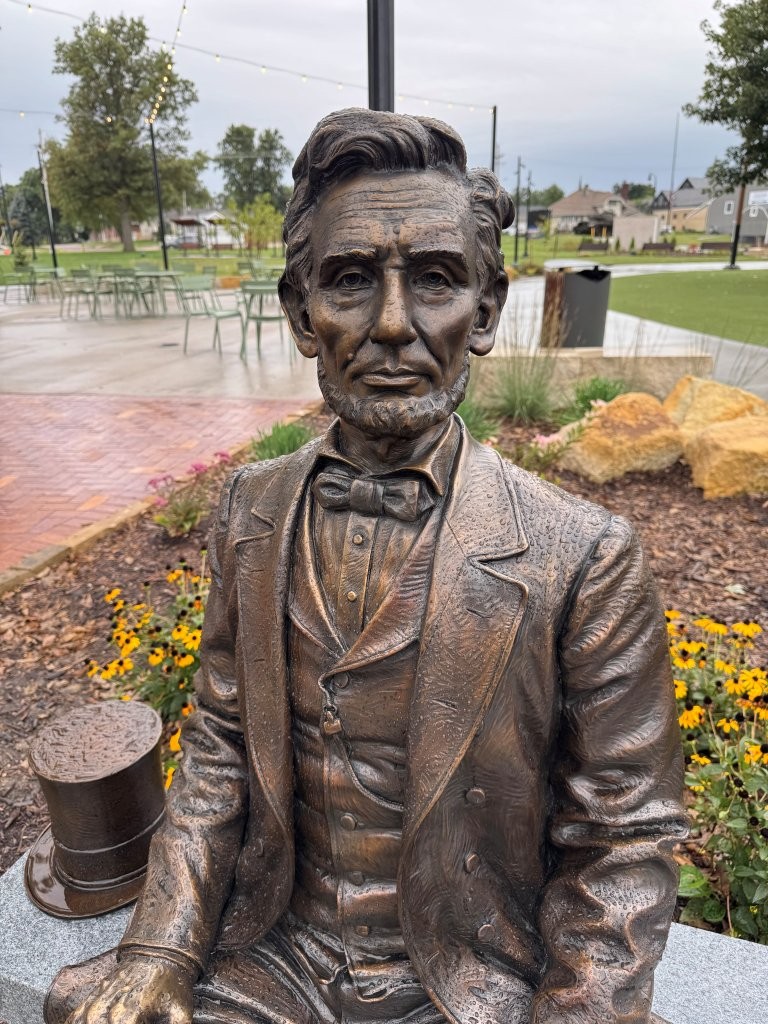 Abraham Lincoln Statue at the Park in Papillion, Nebraska