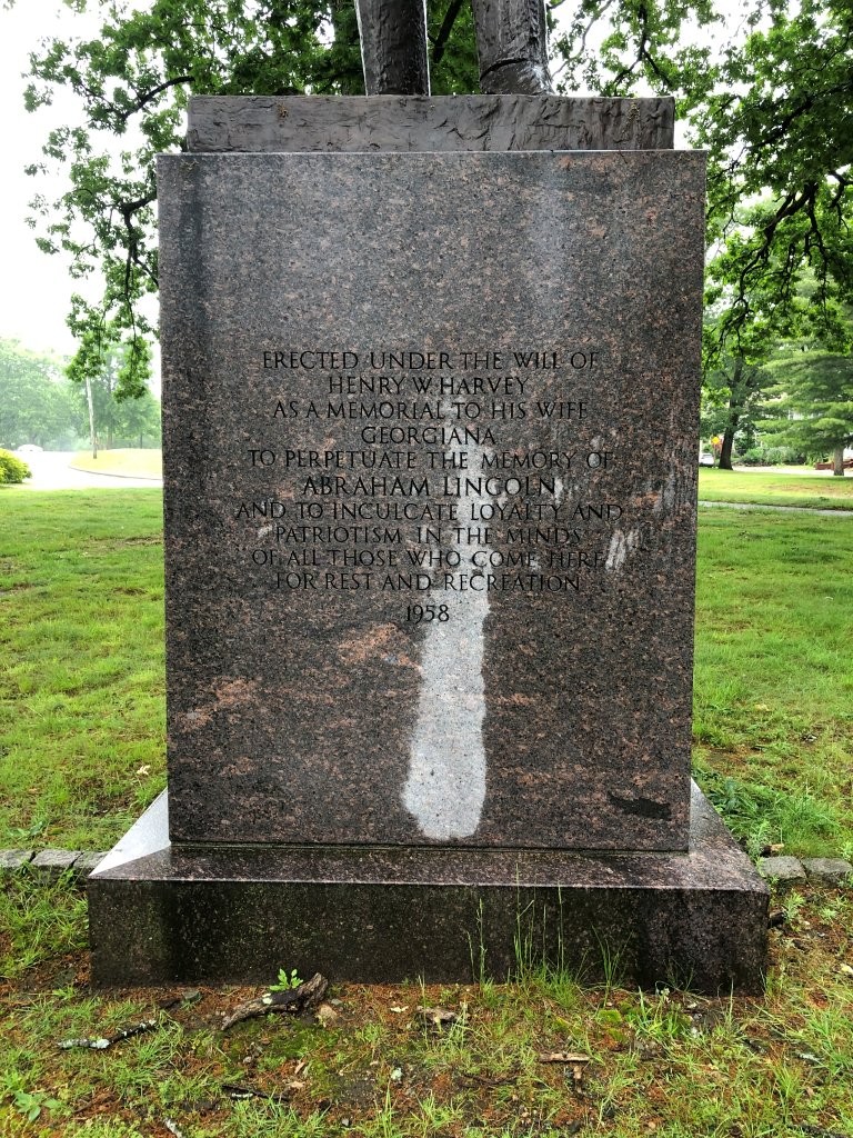 Abraham Lincoln memorial statue at Roger Williams Park in Rhode Island