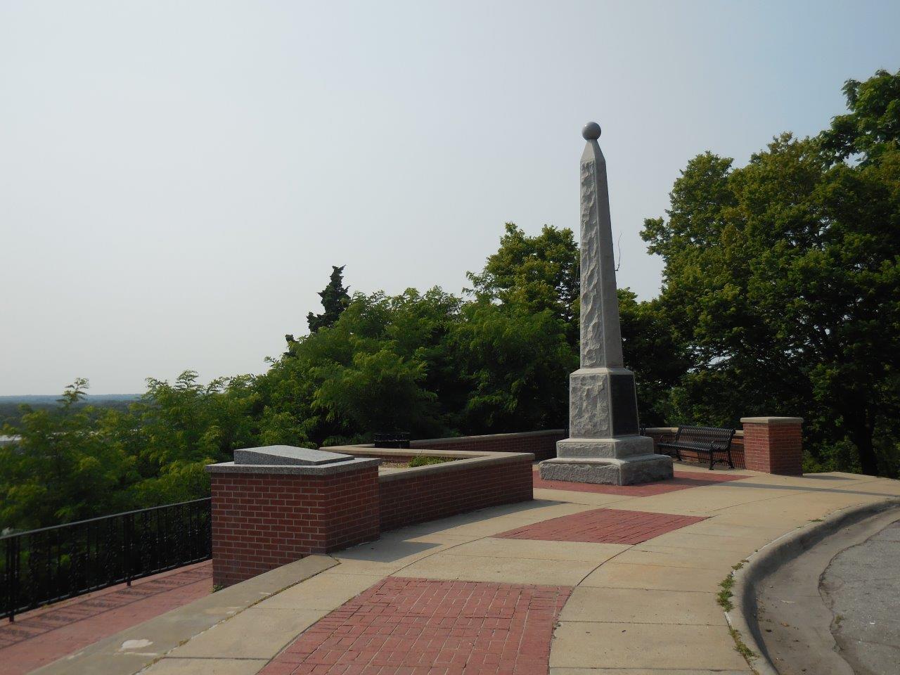 Abraham Lincoln monument marking eastern terminus of Transcontinental railroad