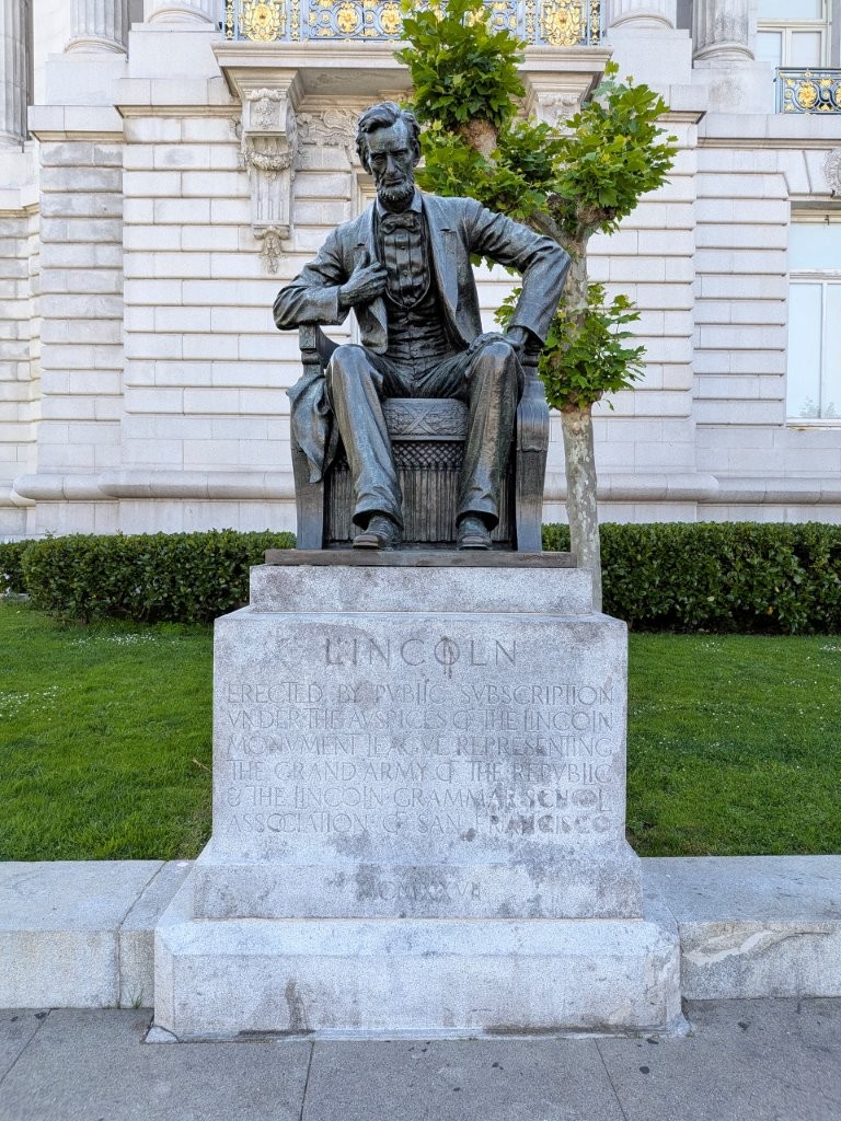 Abraham Lincoln sculpture in San Francisco, California