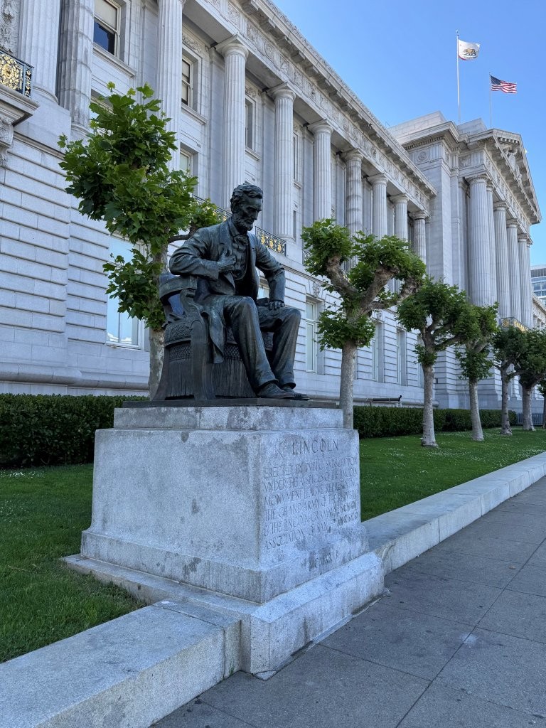 Abraham Lincoln statue in San Francisco, California