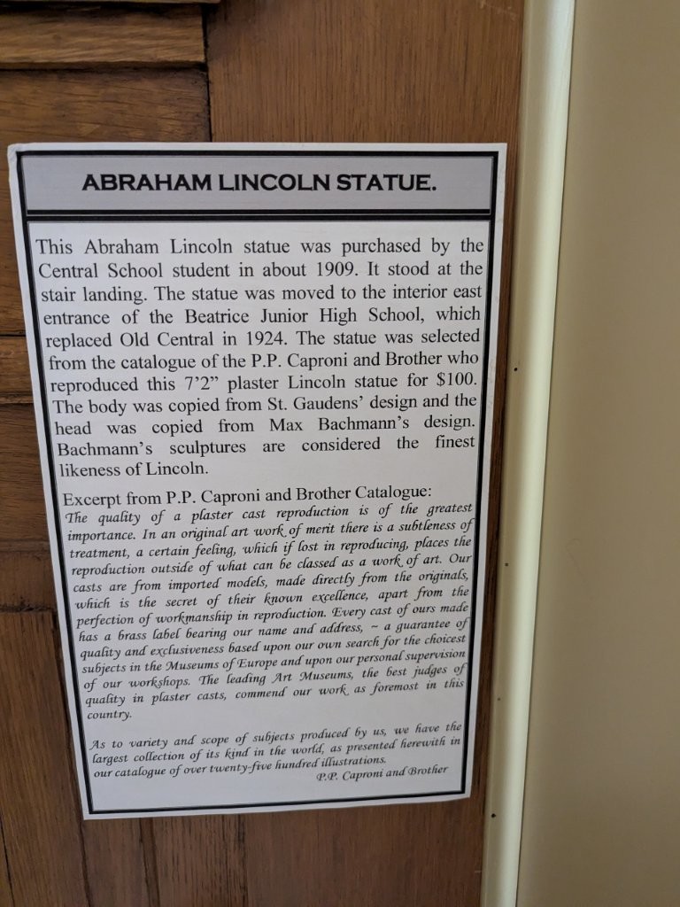 Abraham Lincoln Memorial in Beatrice, Nebraska