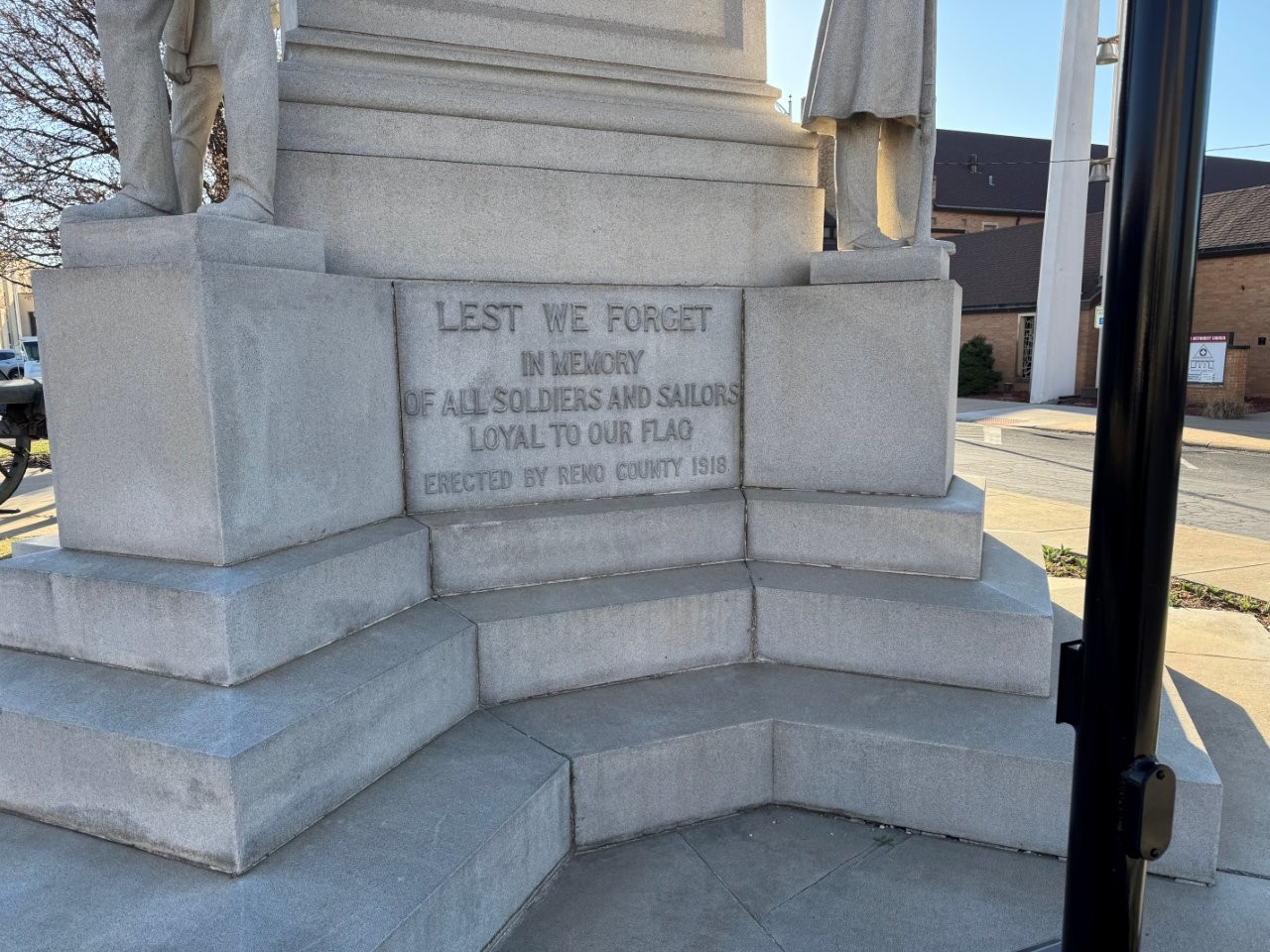 Abraham Lincoln statue on top of part of Soldiers and Sailors Memorial in Hutchinson, Kansas
