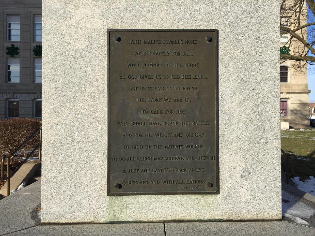 Abraham Lincoln statue in Jefferson, Iowa