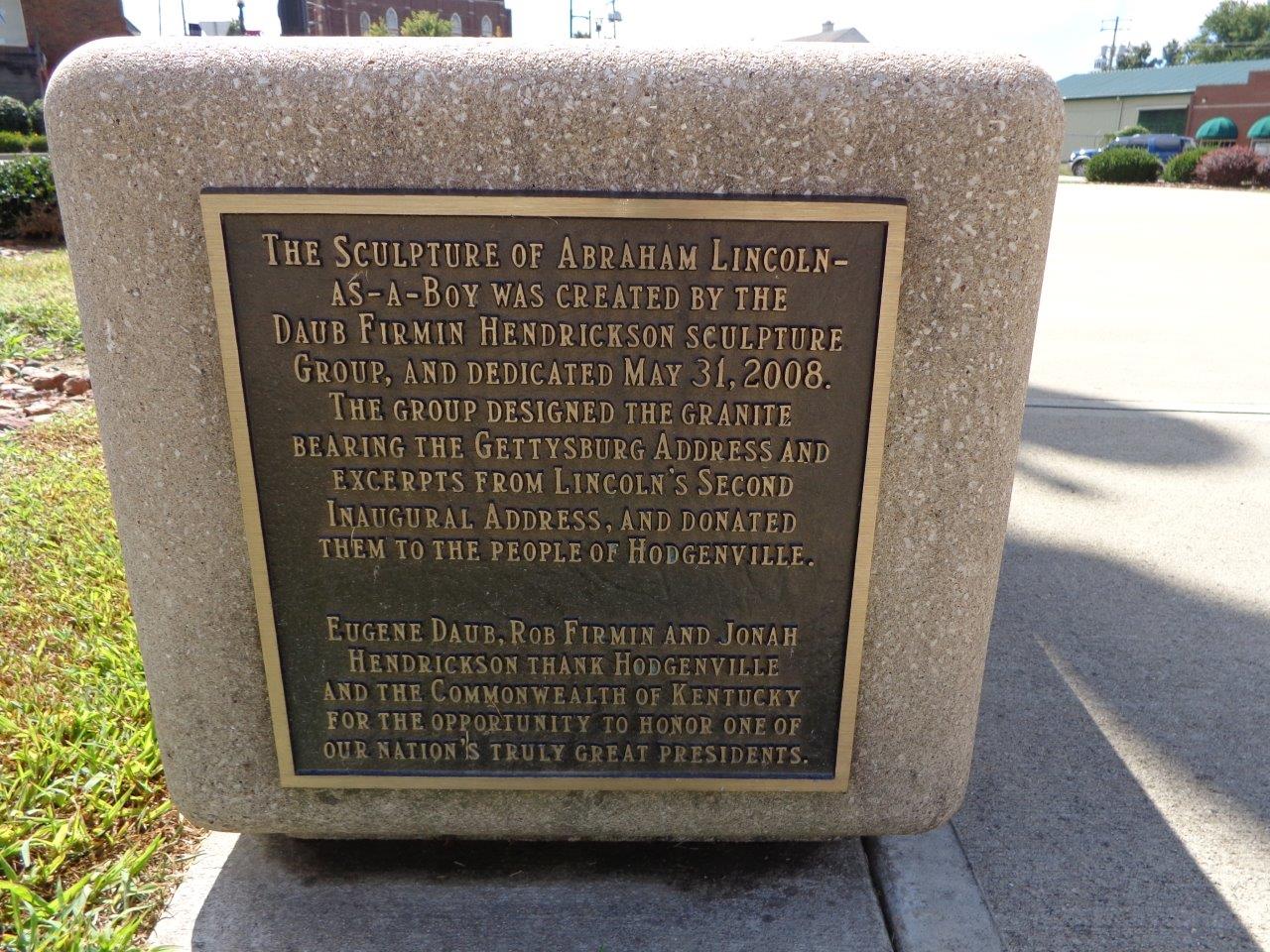 Lincoln statue Hodgenville, Kentucky