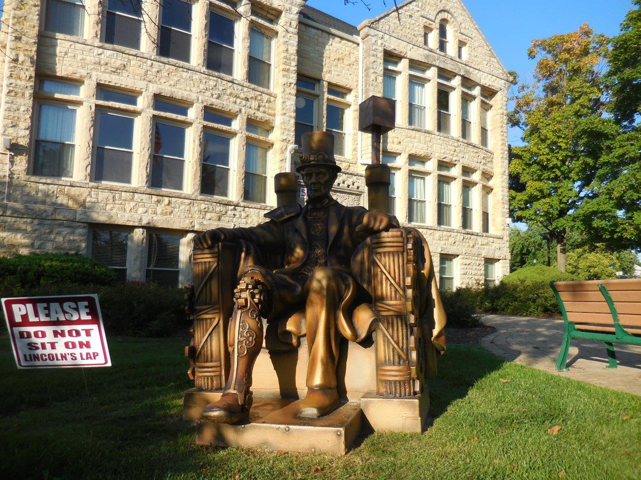 Abraham Lincoln Steampunk Statue in Lockport, Illinois