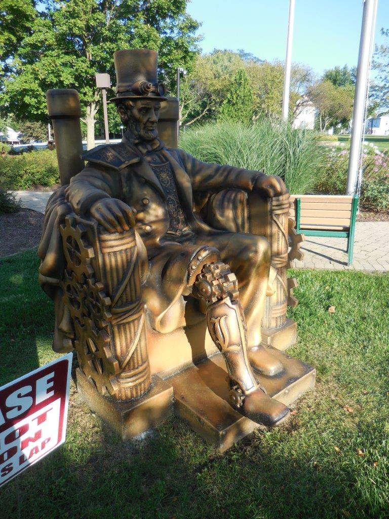 Abraham Lincoln Steampunk Statue in Lockport, Illinois