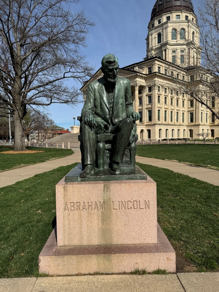 Abraham Lincoln memorial at Kansas State Capitol in Topeka