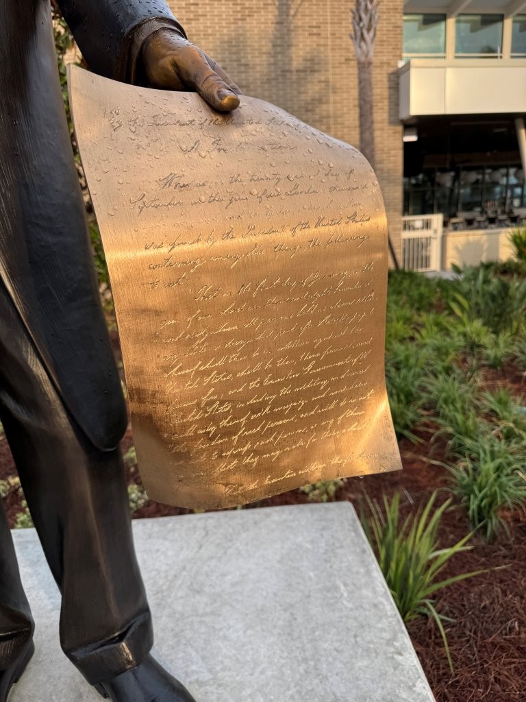Abraham Lincoln statue at the Eastport Area of the Villages in Florida