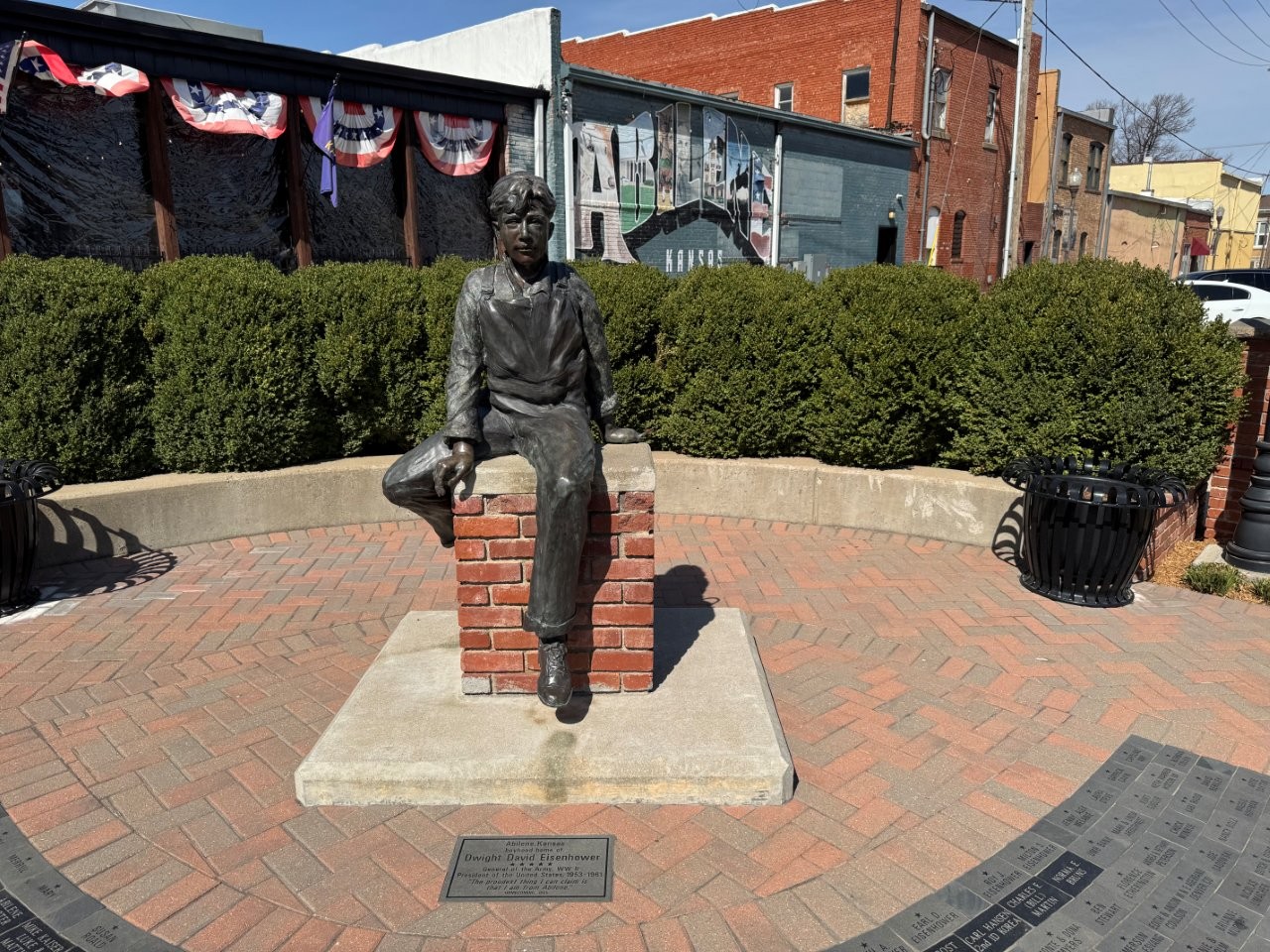 Dwight Eisenhower as a boy Statue in Abilene, Kansas
