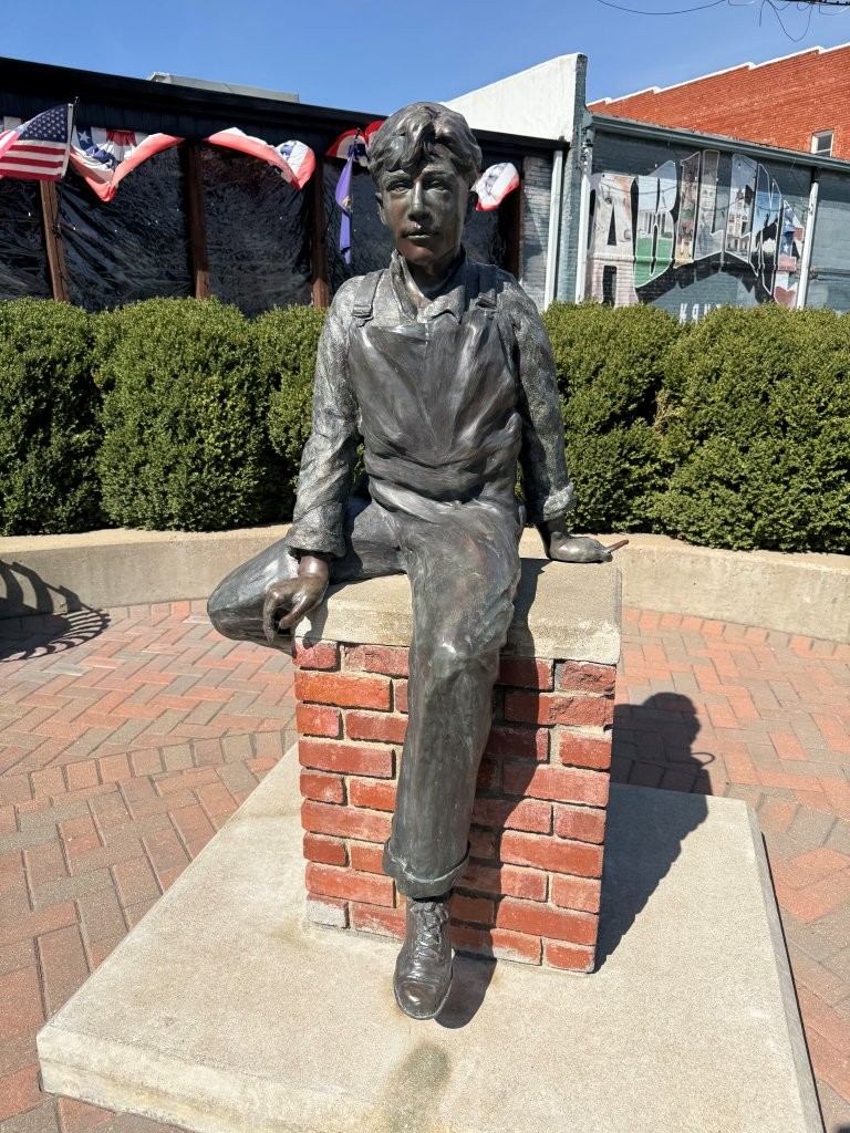 boyhood statue of Dwight Eisenhower in Abilene, Kansas