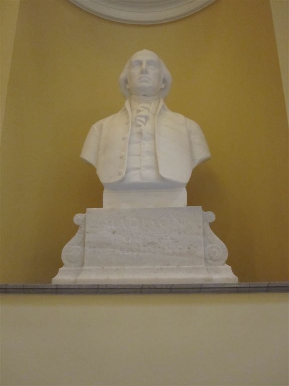 Madison Bust at the Virginia State Capitol