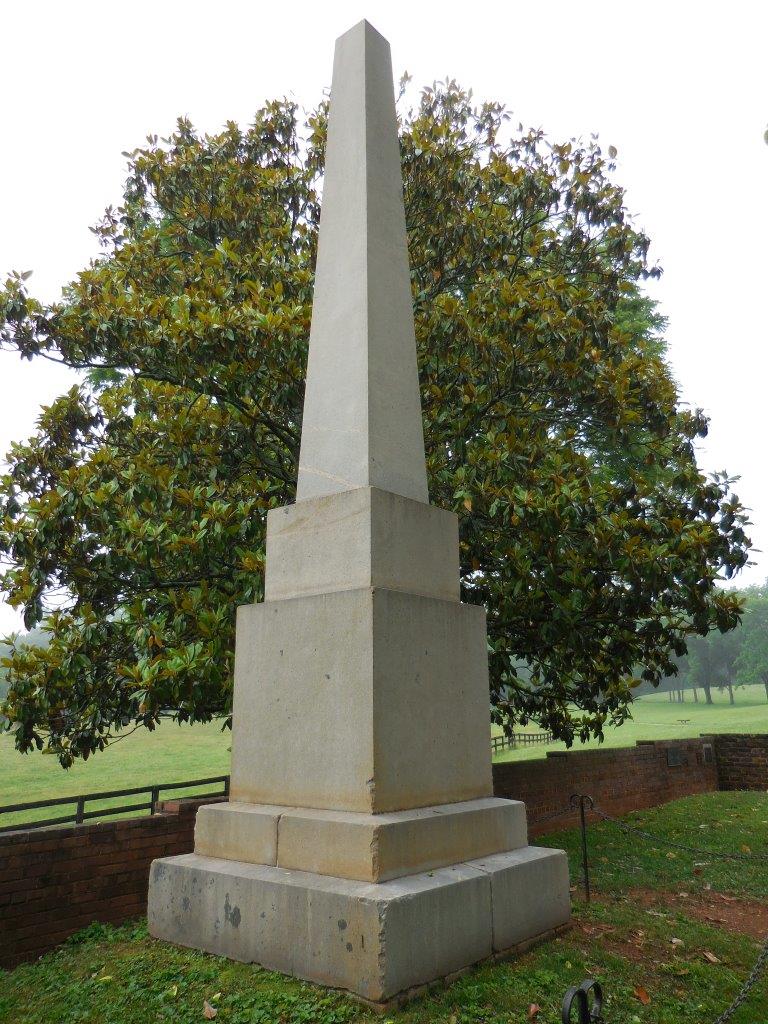 rear view of James Madison grave