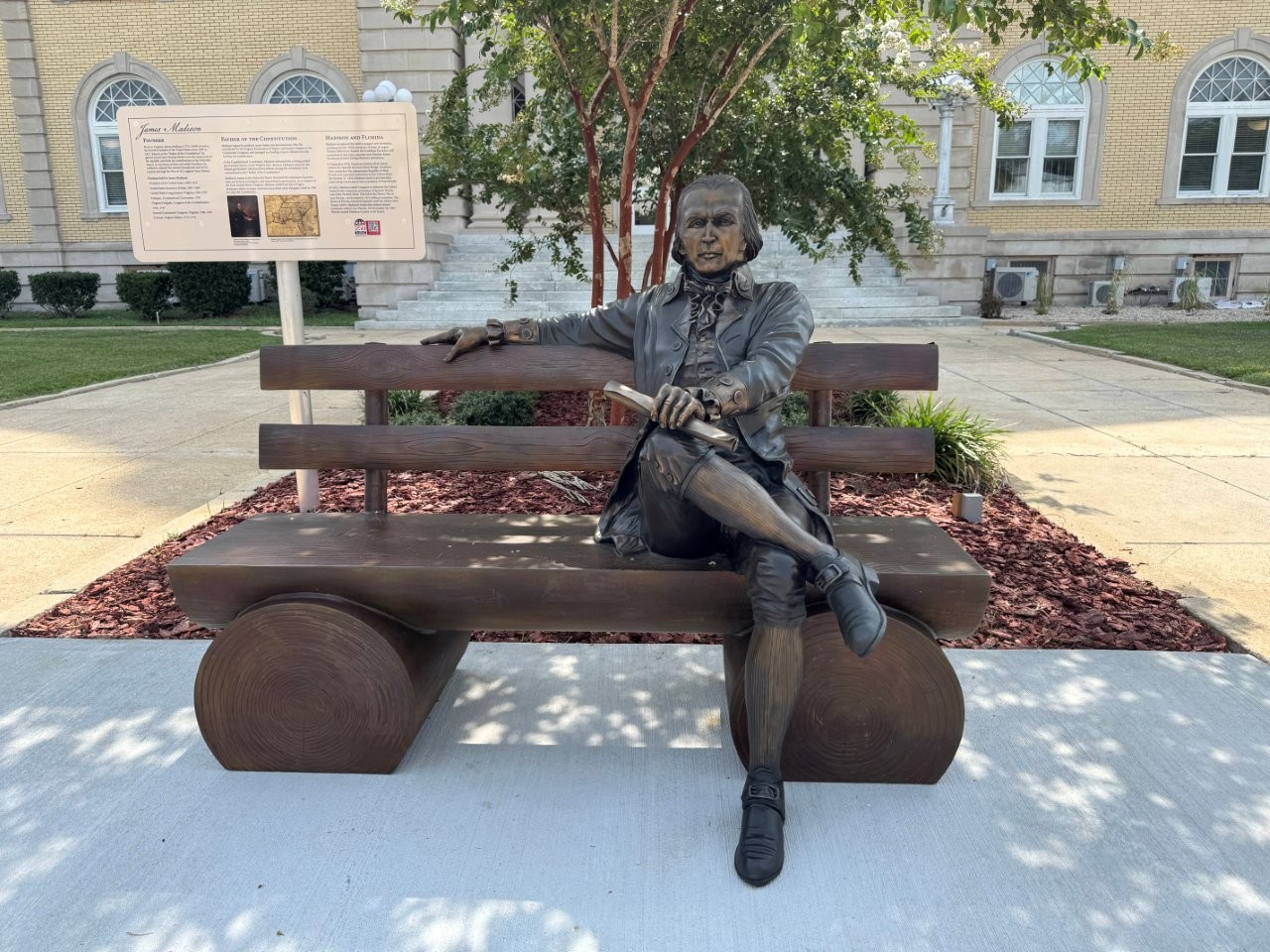 James Madison sculpture in Madison, Florida