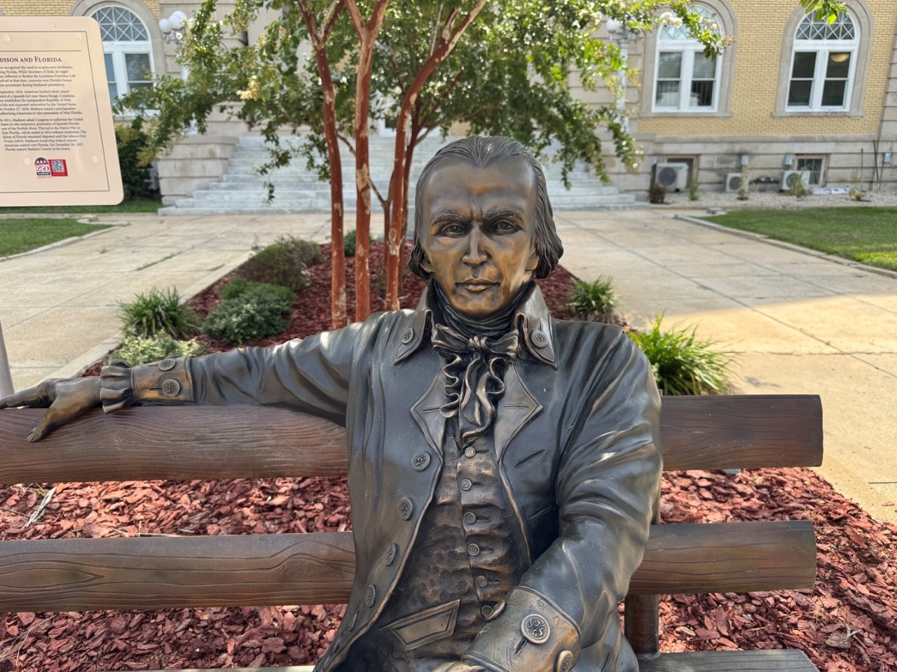 James Madison statue in Madison County, Florida