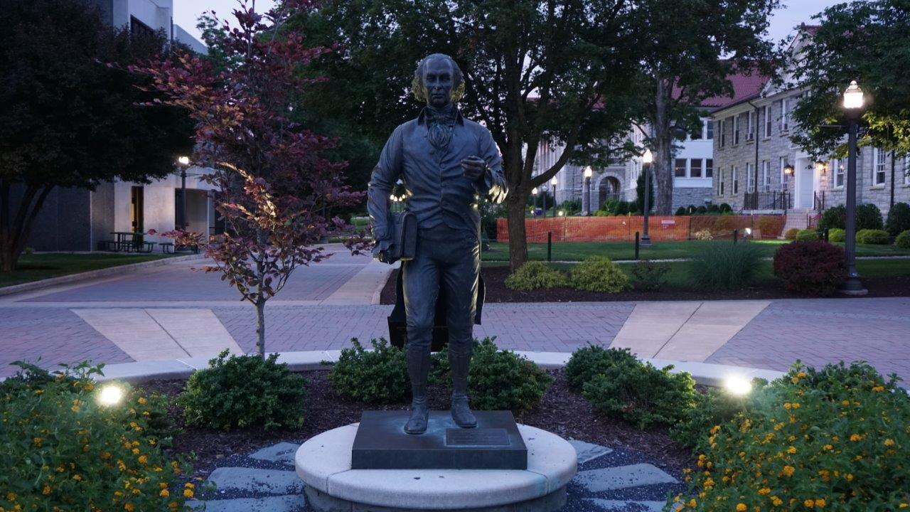 James Madison statue at James Madison University