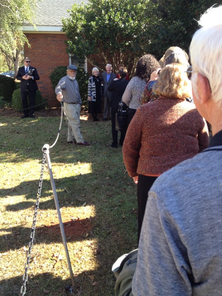 Jimmy Carter Sunday school photographs with visitors after the service