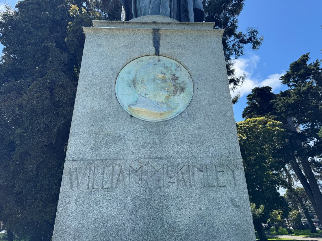 William McKinley memorial in Golden Gate Park in San Francisco, California