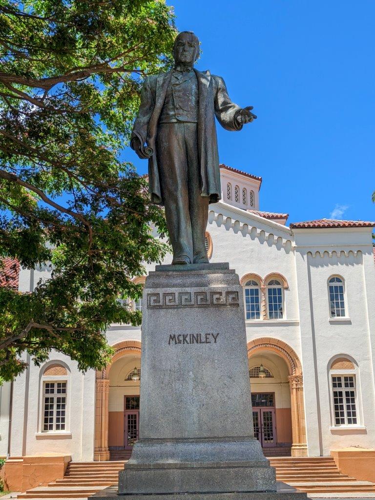 William McKinley Statue at President William McKinley High School in Honolulu, Hawaii