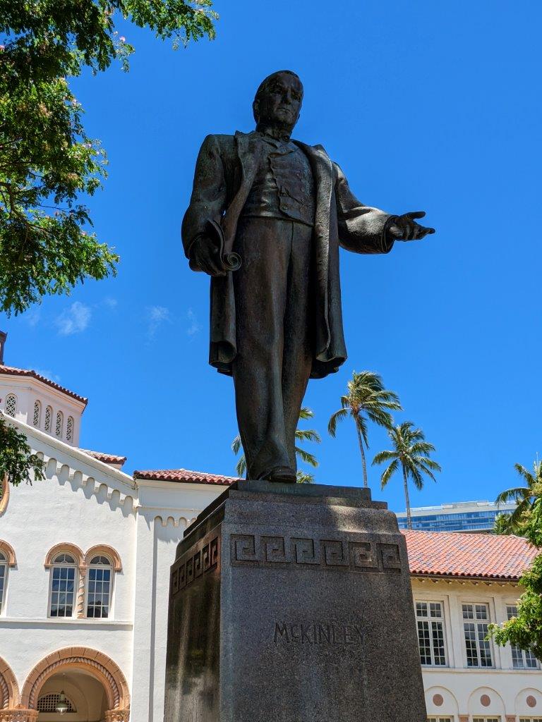 William McKinley Statue in Hawaii