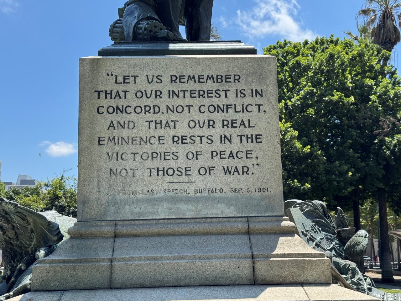 William McKinley statue in San Jose, California
