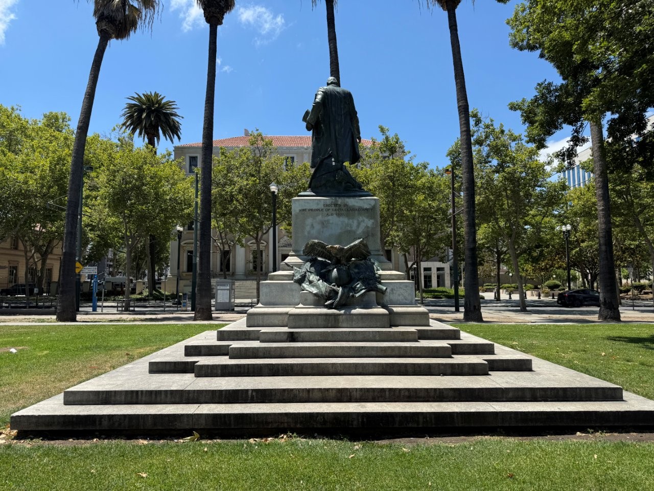 William McKinley statue in Saint James Park, San Jose, California