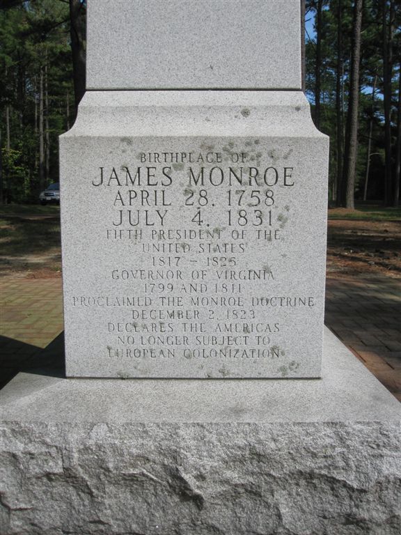 James Monroe birthplace historical marker